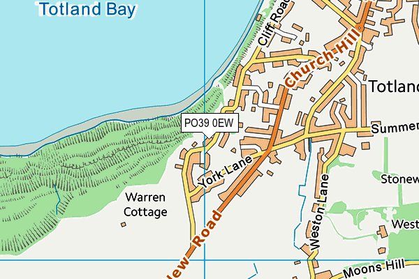PO39 0EW map - OS VectorMap District (Ordnance Survey)