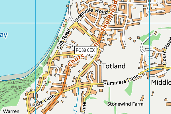 PO39 0EX map - OS VectorMap District (Ordnance Survey)