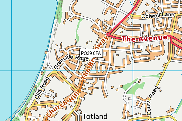 PO39 0FA map - OS VectorMap District (Ordnance Survey)