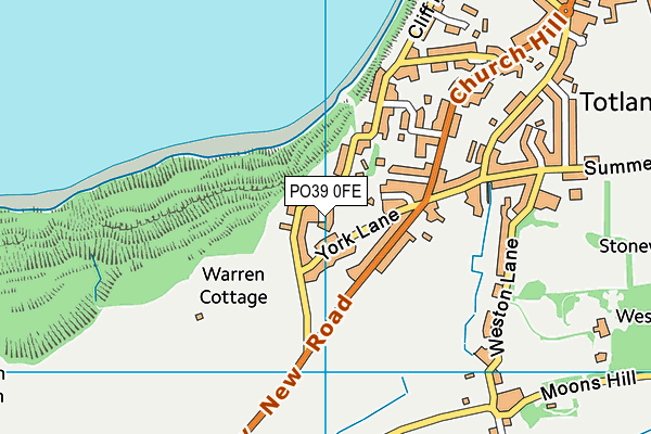 PO39 0FE map - OS VectorMap District (Ordnance Survey)