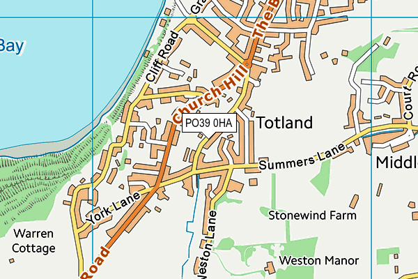PO39 0HA map - OS VectorMap District (Ordnance Survey)