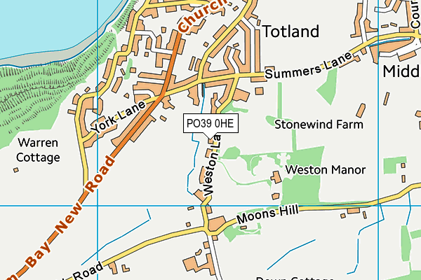PO39 0HE map - OS VectorMap District (Ordnance Survey)