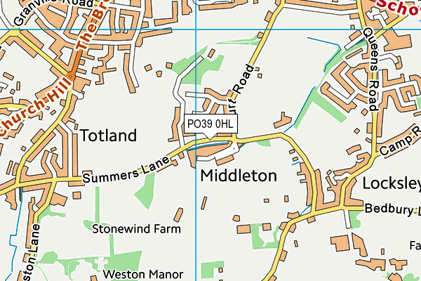 PO39 0HL map - OS VectorMap District (Ordnance Survey)