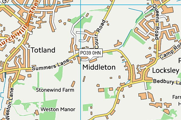 PO39 0HN map - OS VectorMap District (Ordnance Survey)