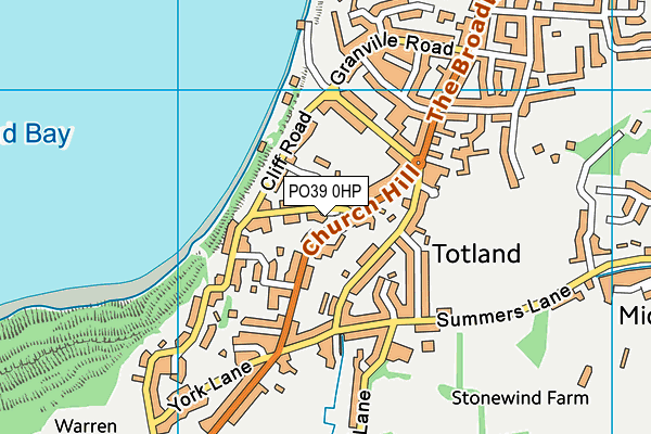 PO39 0HP map - OS VectorMap District (Ordnance Survey)