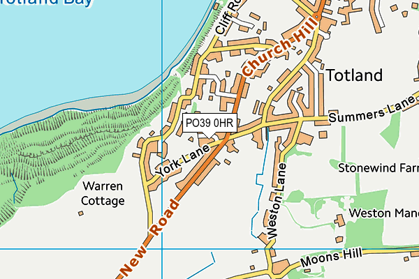 PO39 0HR map - OS VectorMap District (Ordnance Survey)