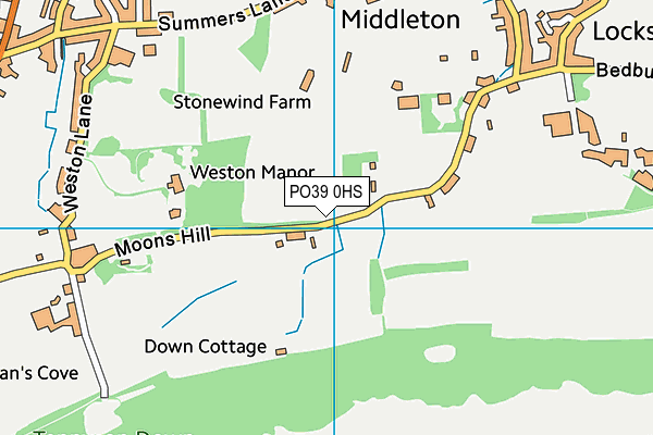 PO39 0HS map - OS VectorMap District (Ordnance Survey)