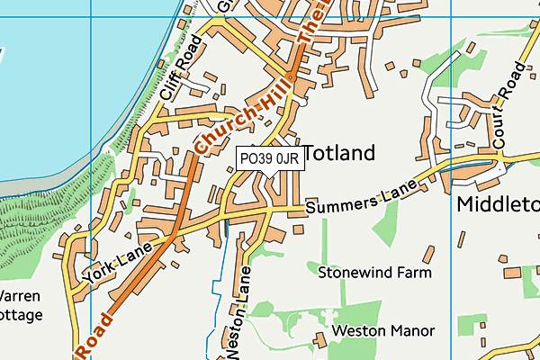 PO39 0JR map - OS VectorMap District (Ordnance Survey)