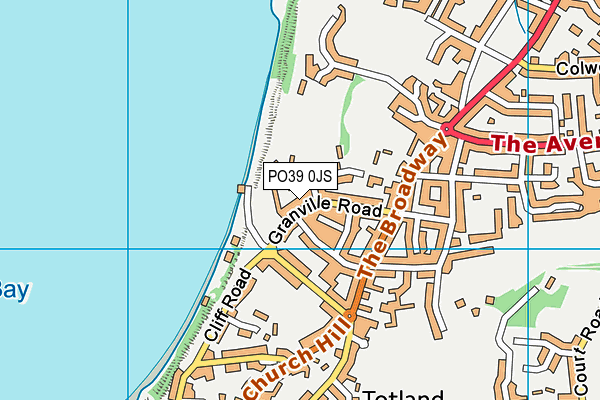 PO39 0JS map - OS VectorMap District (Ordnance Survey)