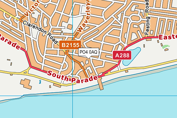 PO4 0AQ map - OS VectorMap District (Ordnance Survey)