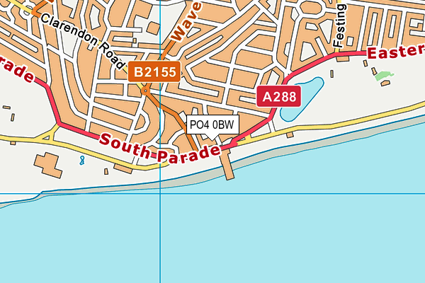 PO4 0BW map - OS VectorMap District (Ordnance Survey)