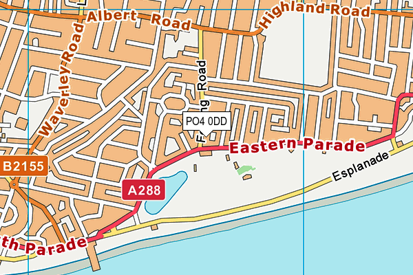 PO4 0DD map - OS VectorMap District (Ordnance Survey)