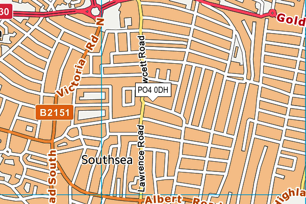 PO4 0DH map - OS VectorMap District (Ordnance Survey)