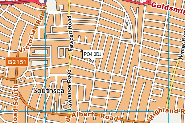 PO4 0DJ map - OS VectorMap District (Ordnance Survey)