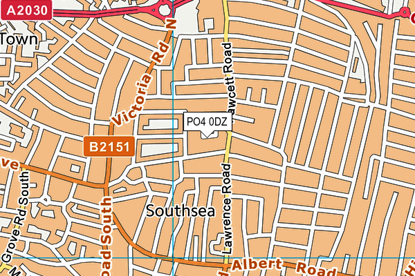 PO4 0DZ map - OS VectorMap District (Ordnance Survey)