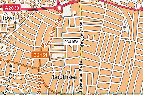 PO4 0EA map - OS VectorMap District (Ordnance Survey)