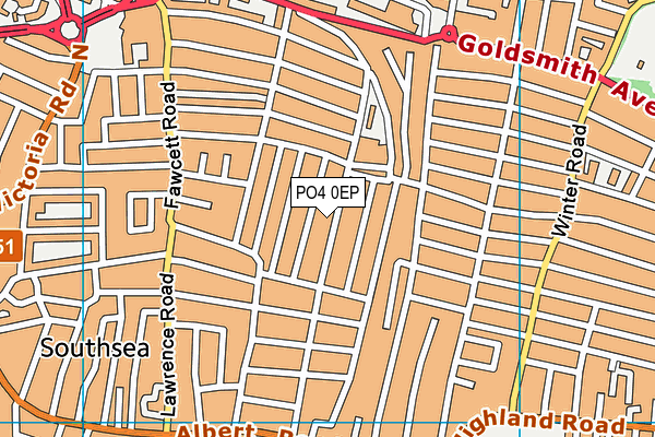 PO4 0EP map - OS VectorMap District (Ordnance Survey)