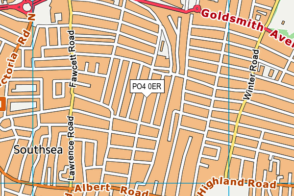 PO4 0ER map - OS VectorMap District (Ordnance Survey)