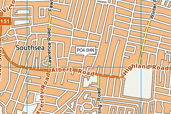 PO4 0HN map - OS VectorMap District (Ordnance Survey)