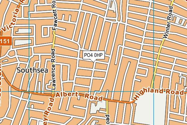 PO4 0HP map - OS VectorMap District (Ordnance Survey)