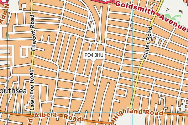 PO4 0HU map - OS VectorMap District (Ordnance Survey)