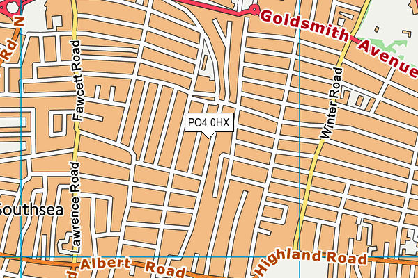 PO4 0HX map - OS VectorMap District (Ordnance Survey)