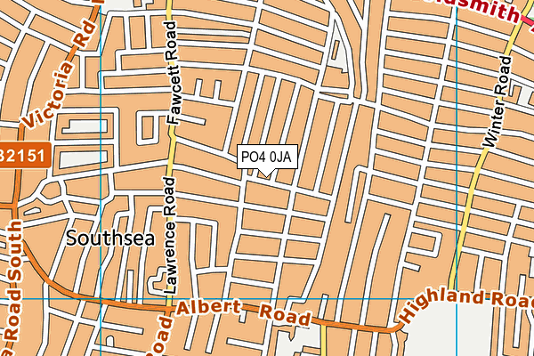 PO4 0JA map - OS VectorMap District (Ordnance Survey)