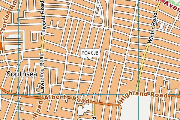 PO4 0JB map - OS VectorMap District (Ordnance Survey)