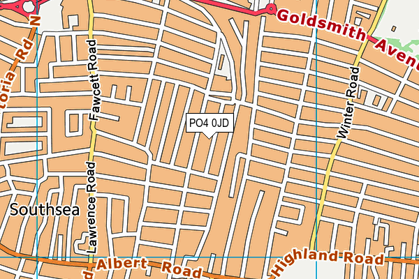 PO4 0JD map - OS VectorMap District (Ordnance Survey)
