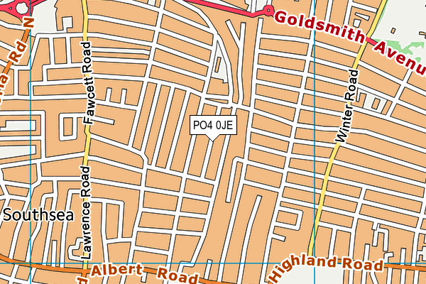 PO4 0JE map - OS VectorMap District (Ordnance Survey)