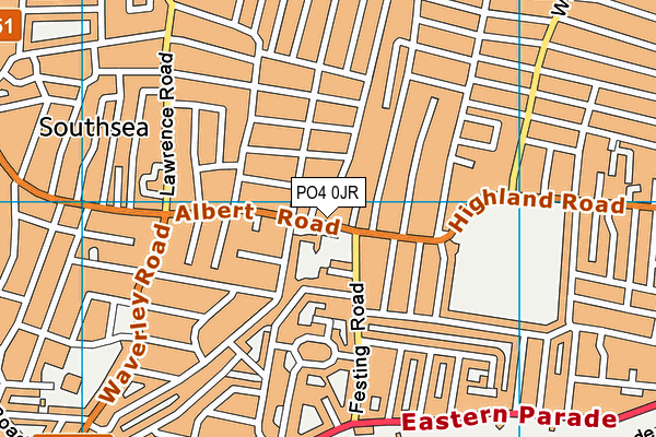 PO4 0JR map - OS VectorMap District (Ordnance Survey)