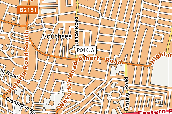 PO4 0JW map - OS VectorMap District (Ordnance Survey)