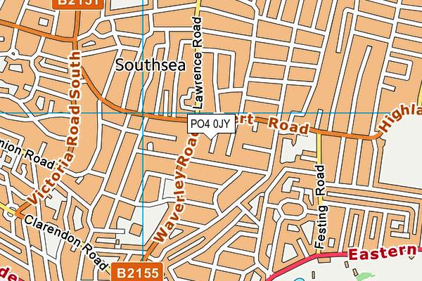 PO4 0JY map - OS VectorMap District (Ordnance Survey)