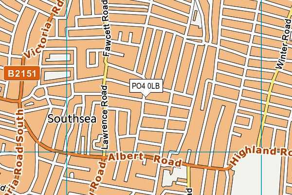 PO4 0LB map - OS VectorMap District (Ordnance Survey)