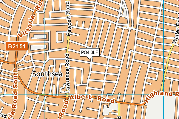 PO4 0LF map - OS VectorMap District (Ordnance Survey)