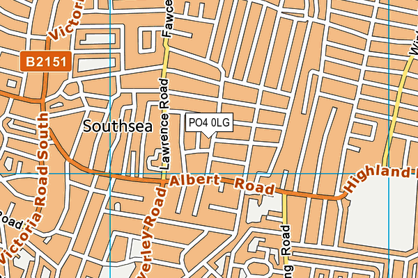 PO4 0LG map - OS VectorMap District (Ordnance Survey)