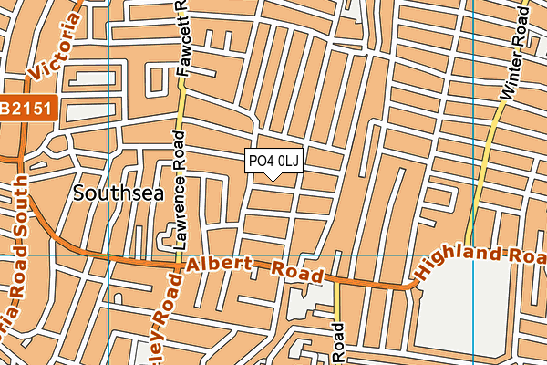 PO4 0LJ map - OS VectorMap District (Ordnance Survey)