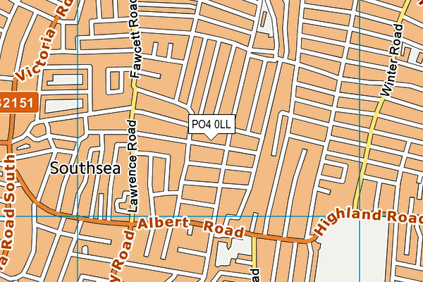 PO4 0LL map - OS VectorMap District (Ordnance Survey)