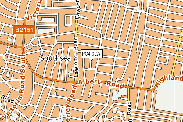 PO4 0LW map - OS VectorMap District (Ordnance Survey)