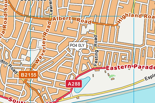 PO4 0LY map - OS VectorMap District (Ordnance Survey)