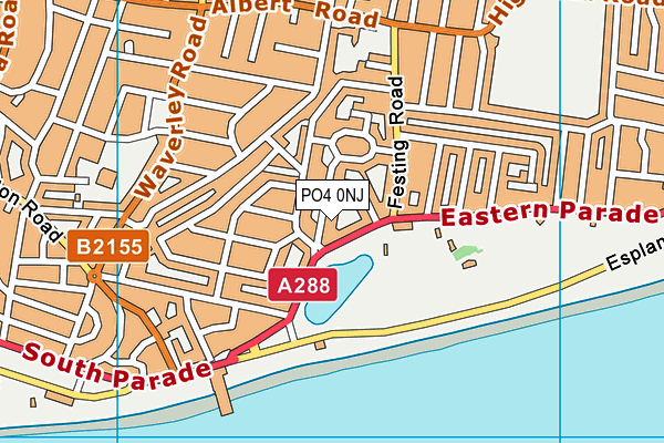 PO4 0NJ map - OS VectorMap District (Ordnance Survey)