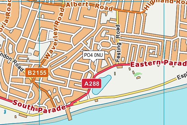 PO4 0NU map - OS VectorMap District (Ordnance Survey)