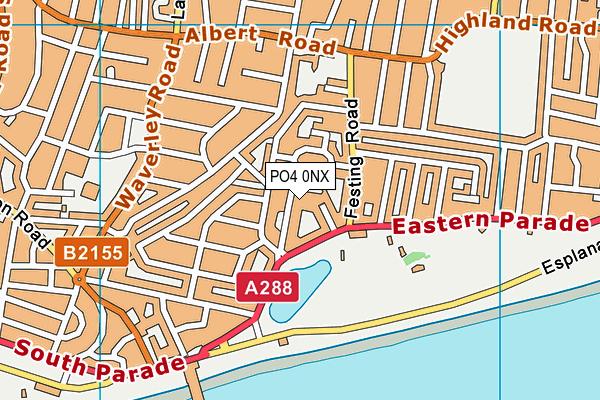 PO4 0NX map - OS VectorMap District (Ordnance Survey)