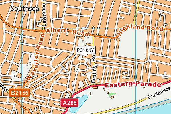 PO4 0NY map - OS VectorMap District (Ordnance Survey)