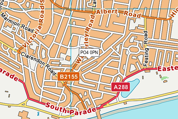 PO4 0PN map - OS VectorMap District (Ordnance Survey)