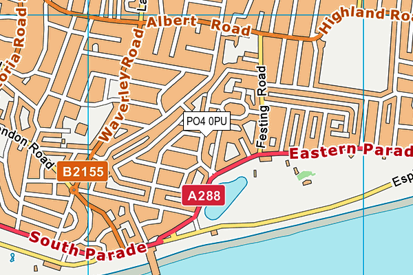 PO4 0PU map - OS VectorMap District (Ordnance Survey)