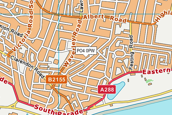 PO4 0PW map - OS VectorMap District (Ordnance Survey)