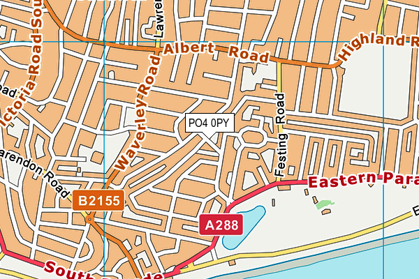 PO4 0PY map - OS VectorMap District (Ordnance Survey)