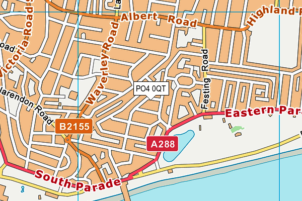 PO4 0QT map - OS VectorMap District (Ordnance Survey)