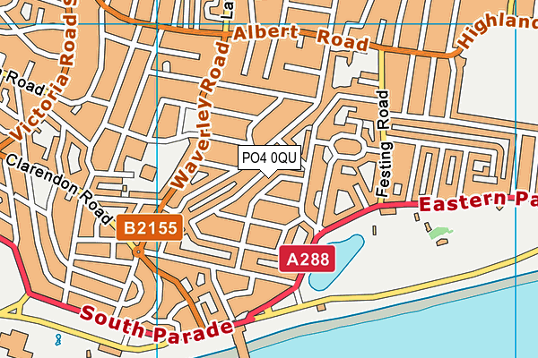 PO4 0QU map - OS VectorMap District (Ordnance Survey)